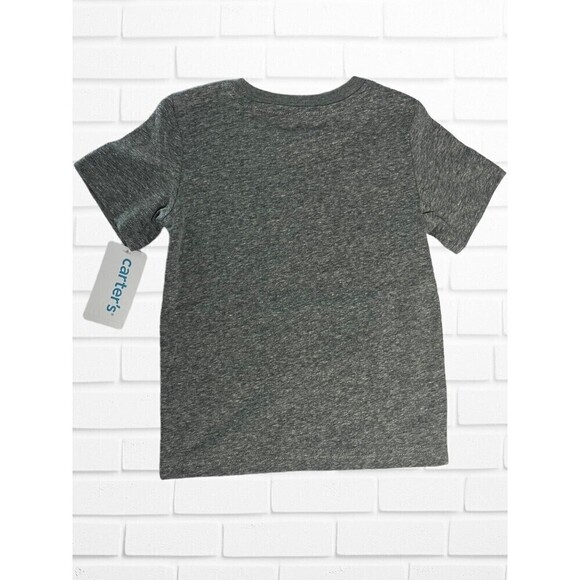Carter's Boys 24M Trucks‎ Dinosaur Construction Tee Top Gray T-shirt - Picture 7 of 7